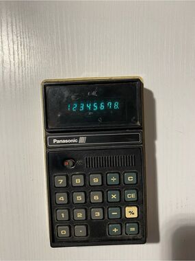 Vintage Panasonic JE-8801U Electronic Calculator Green VFD Display Japan